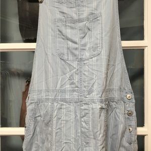 American Eagle lightweight striped overalls xl
